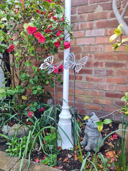 Butterfly Plant Support Stakes | Garden Plant Support | Decorative plant Stakes | Metal Garden Art