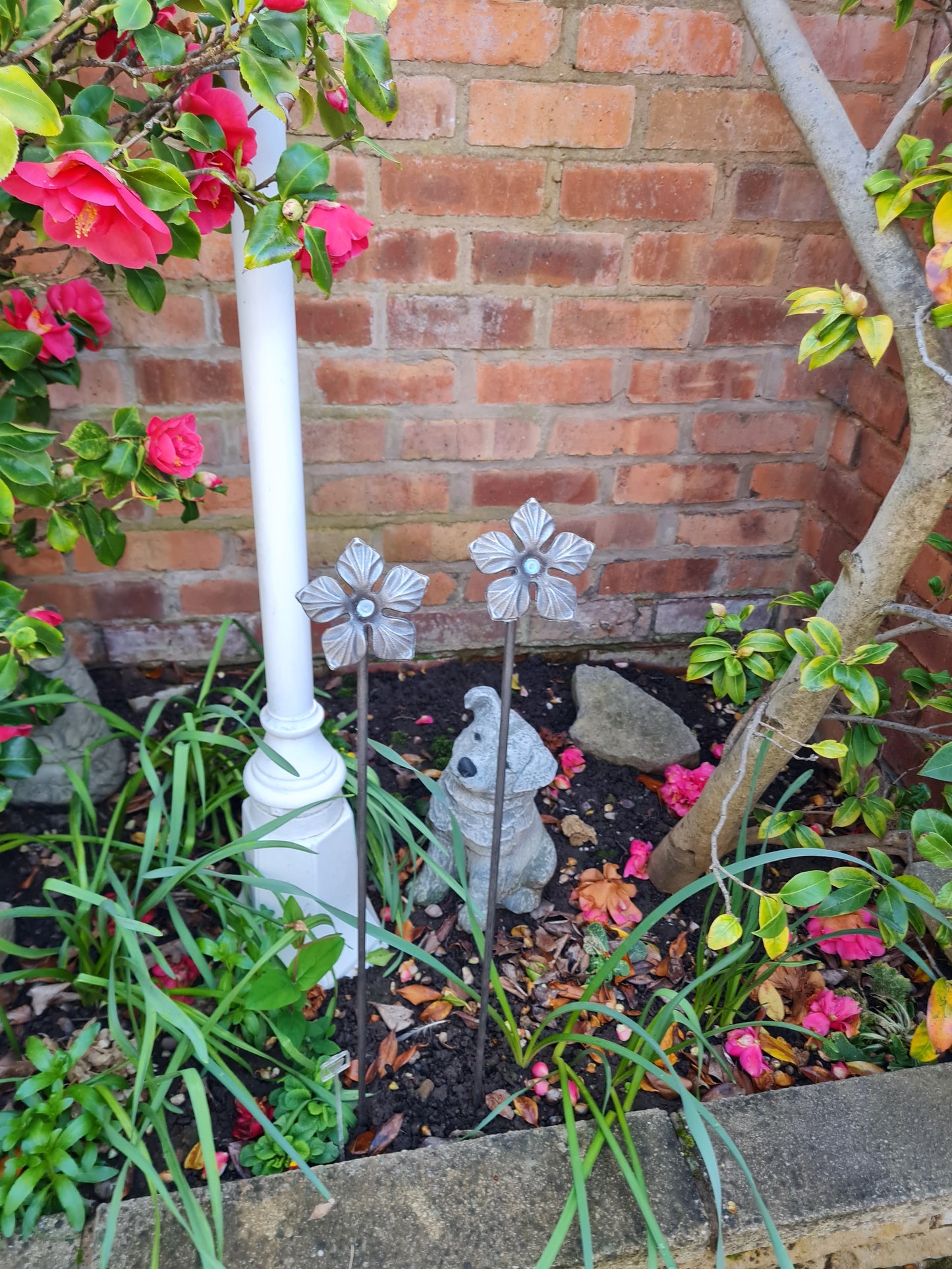 5 x Flower Plant Support Stakes | Garden Plant Support | Decorative plant Stakes | Metal Garden Art