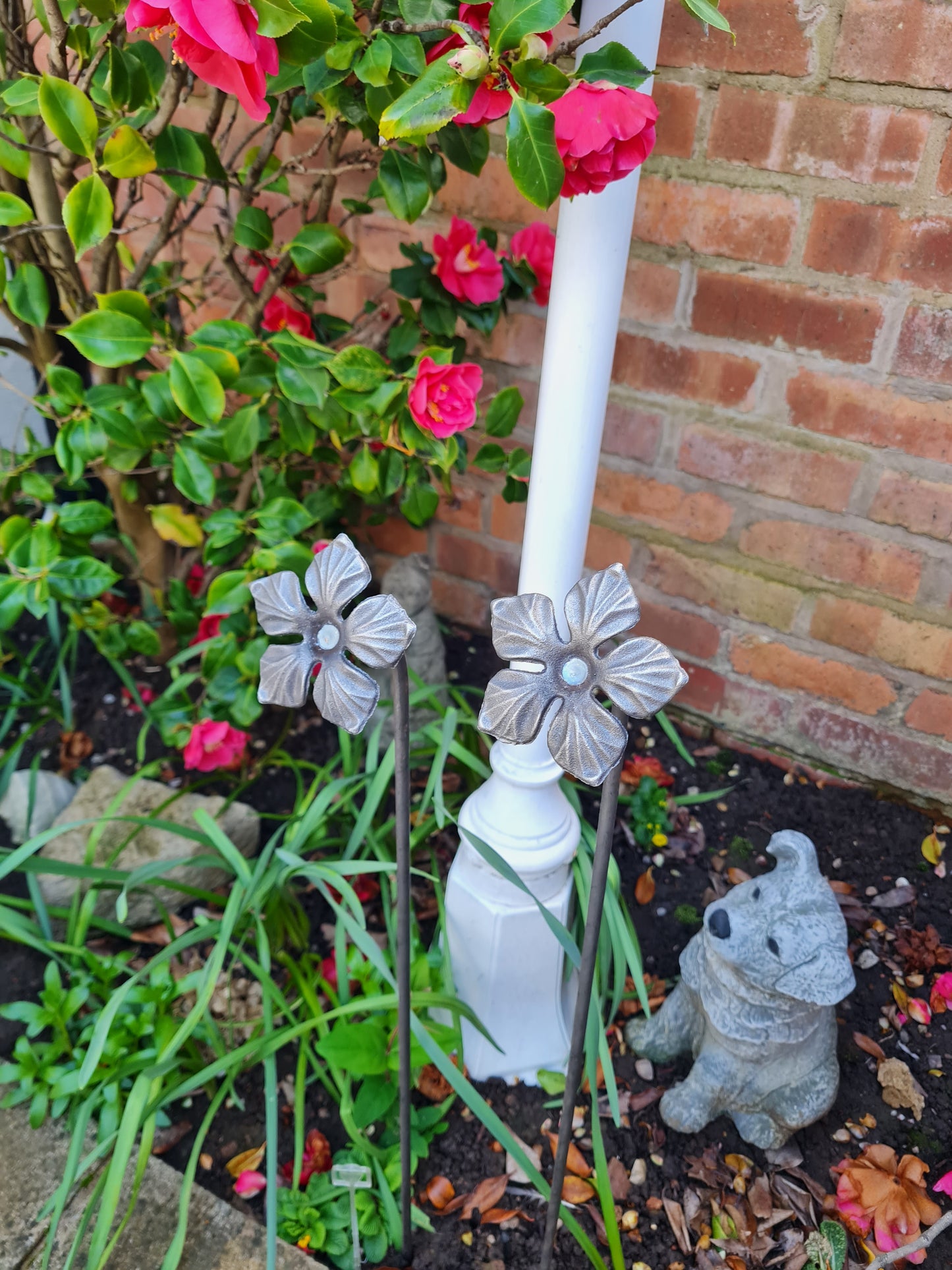 5 x Flower Plant Support Stakes | Garden Plant Support | Decorative plant Stakes | Metal Garden Art