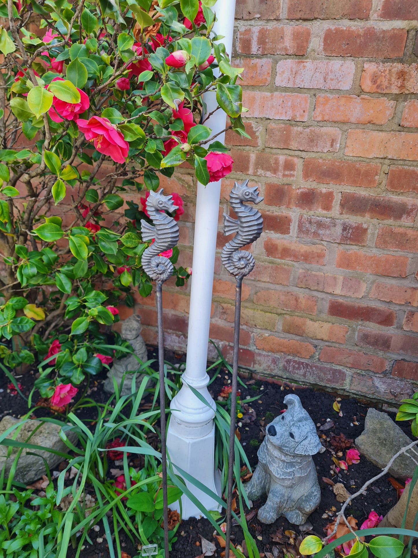 Seahorse Plant Support Stakes | Garden Plant Support | Decorative plant Stakes | Metal Garden Art