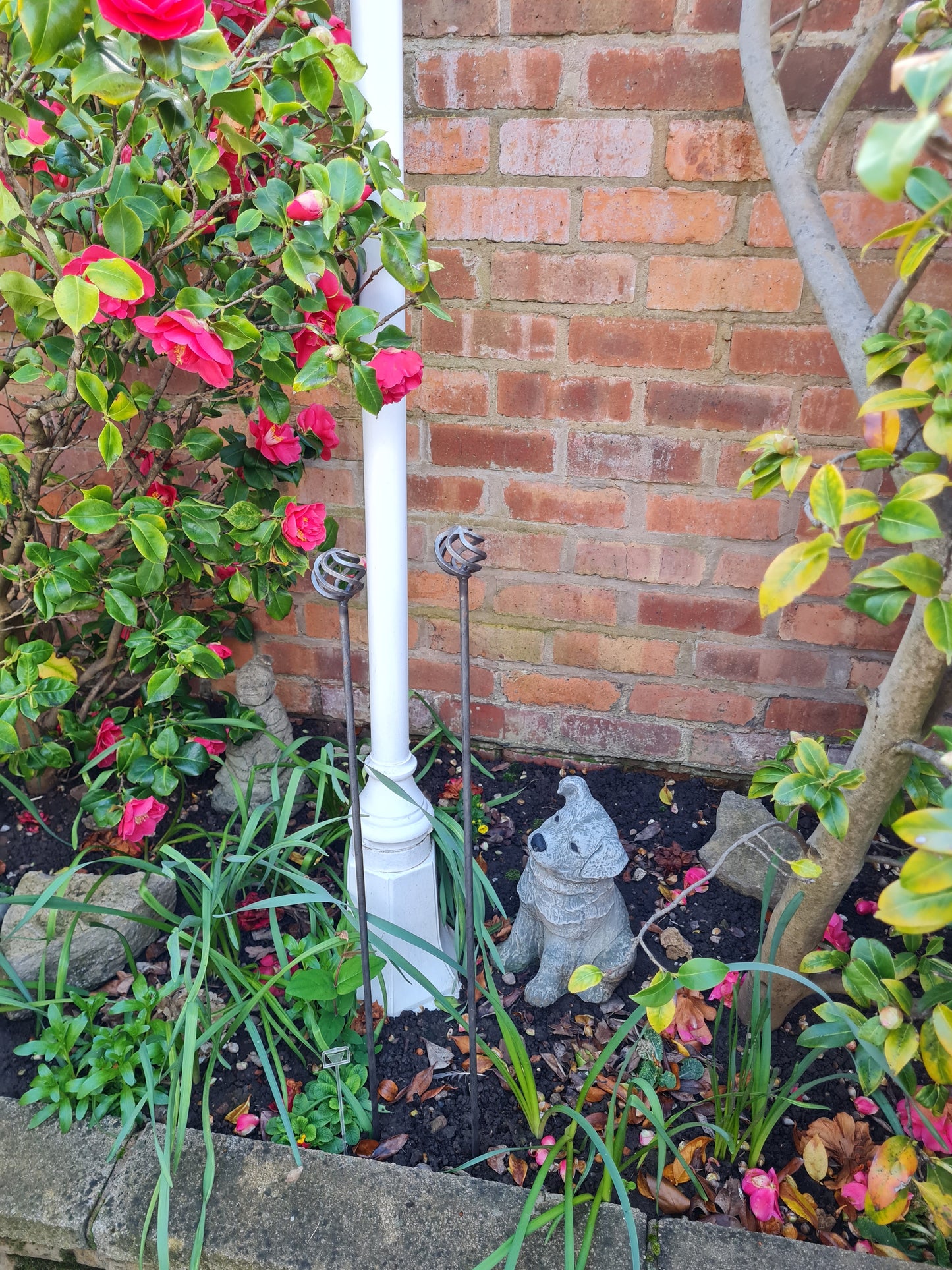 Swirl Basket Plant  Support Stakes | Garden Plant Support | Decorative plant Stakes | Metal Garden Art