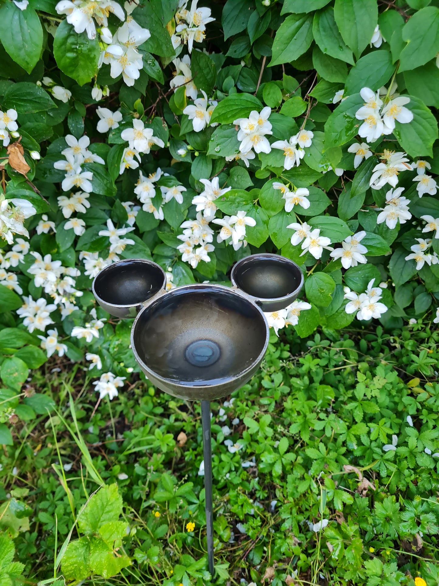 Mickey Mouse Rain Catcher Waterfall | Outdoor Garden Water Feature | Decorative Rain Catching Ornament | Garden Water Fountain