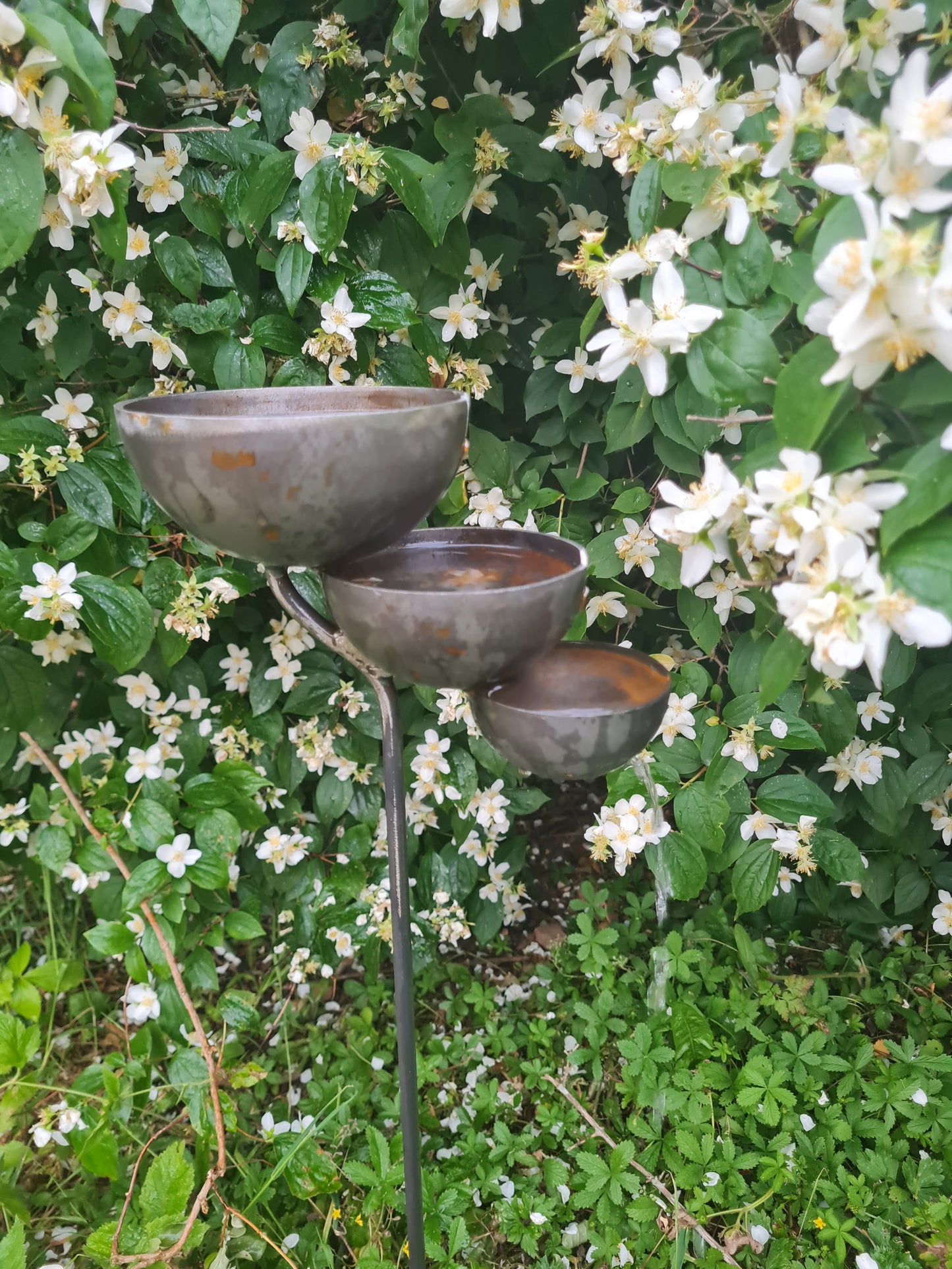 Rain Catcher Waterfall | Outdoor Garden Water Feature | Decorative Rain Catching Ornament | Garden Water Fountain