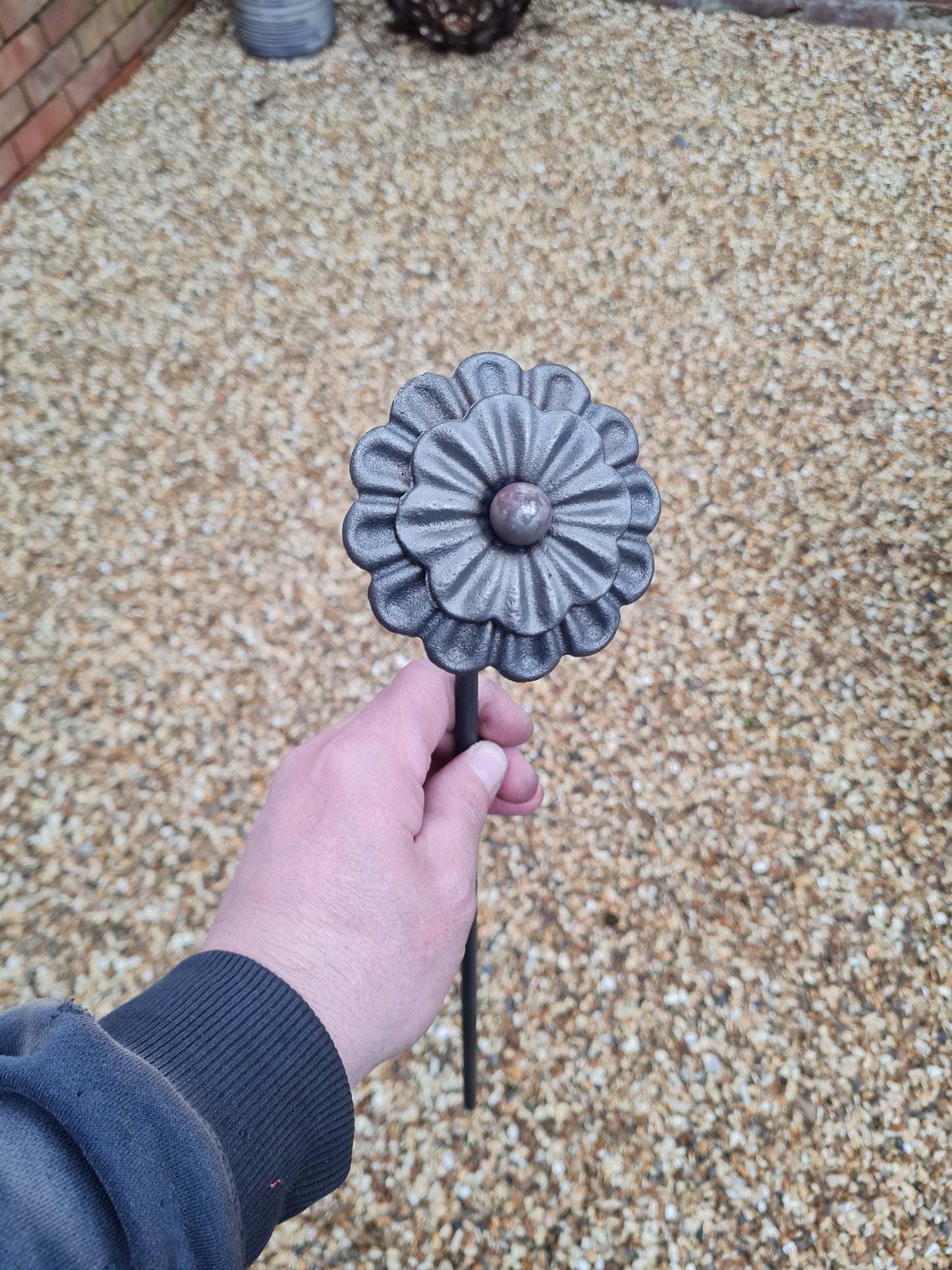 Daisy Garden Sculpture | Metal Garden Flower Ornament  | Rusty Metal Flower For Garden