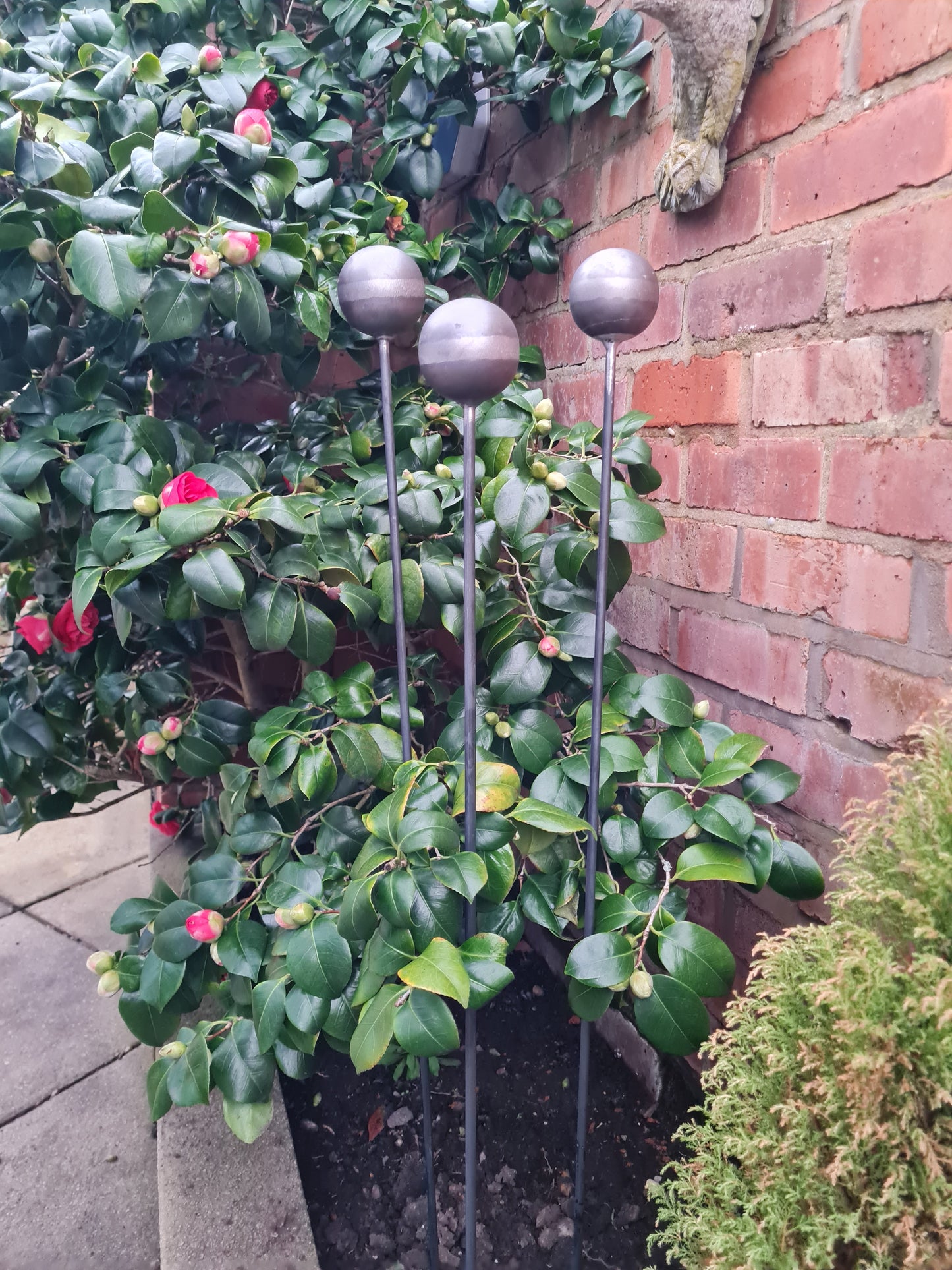 Ball Top Allium Plant Support Stakes | Garden Plant Support | Decorative plant Stakes | Metal Garden Art