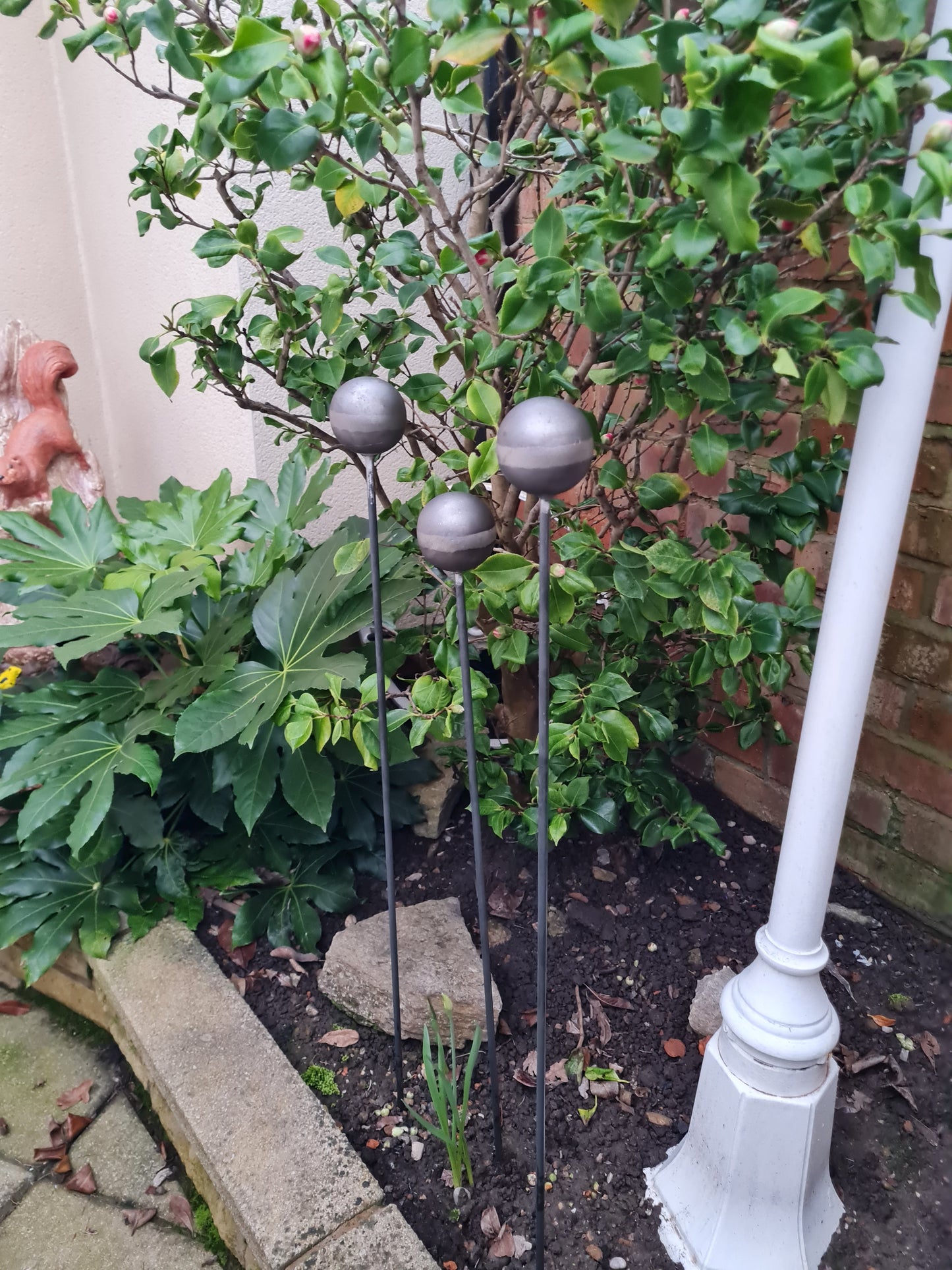 Ball Top Allium Plant Support Stakes | Garden Plant Support | Decorative plant Stakes | Metal Garden Art