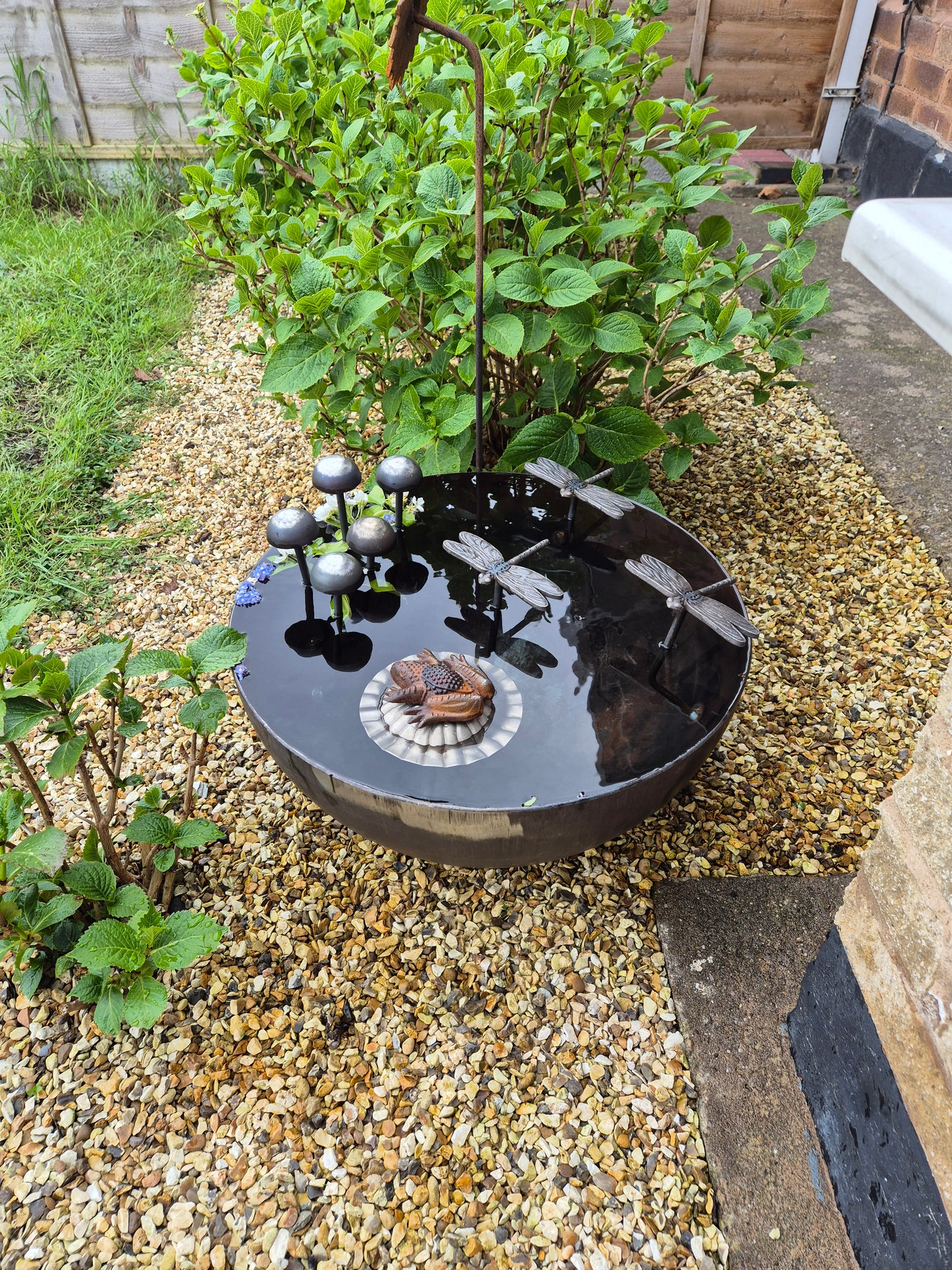 Metal Wildlife Pond 50cm | Garden Water Feature For Birds, Bees and Frogs | Rustic Steel Mini Pond | Outdoor Habitat For Wildlife