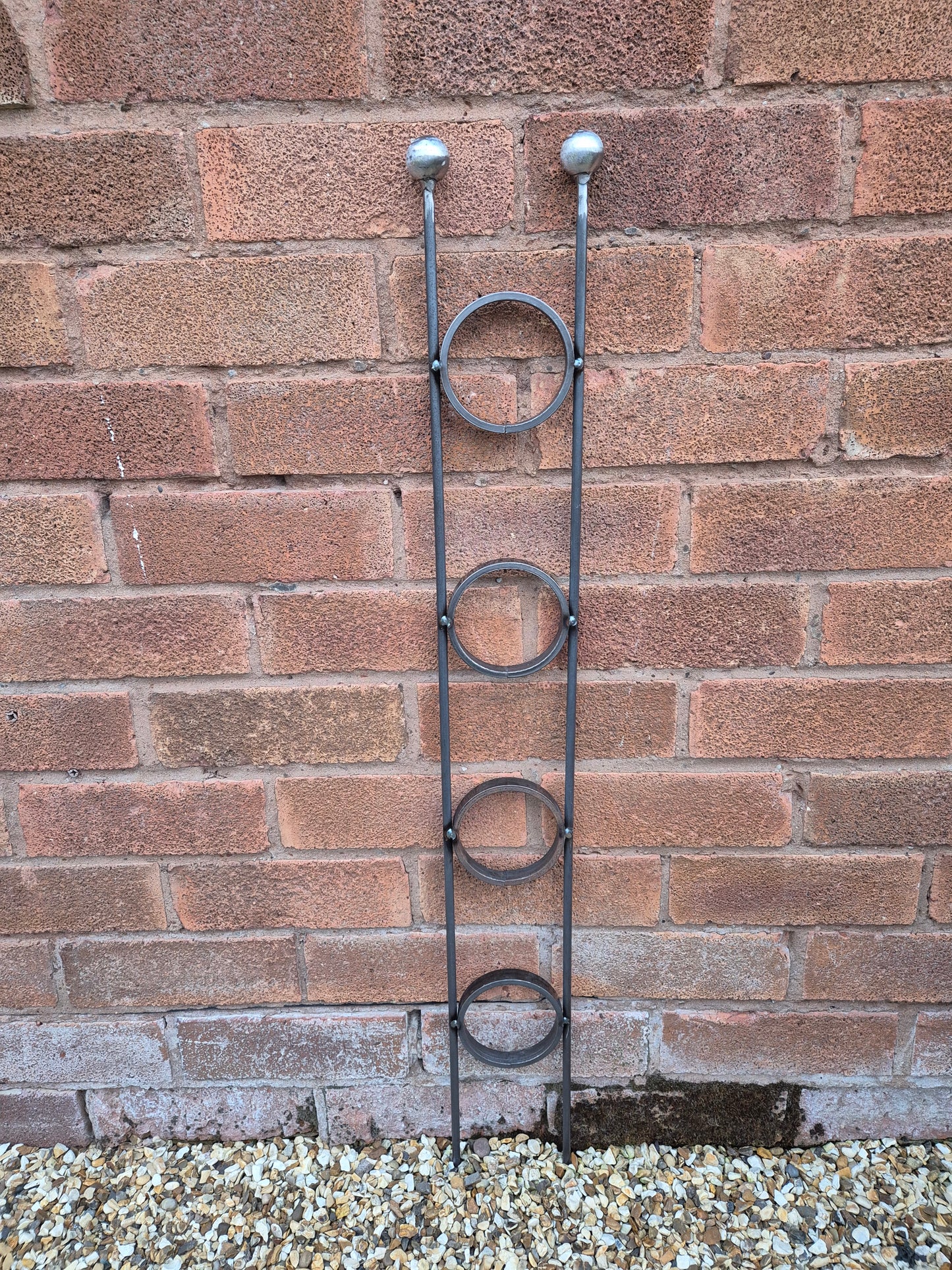 Ball top plant climber support with rings