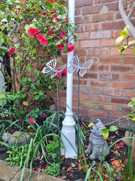 Butterfly plant support stakes set of 3