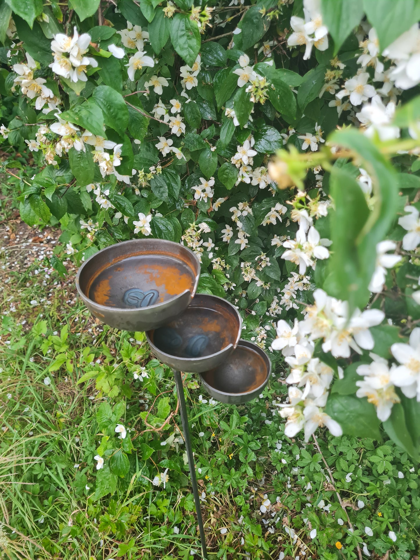 Rustic metal Rain catcher waterfall