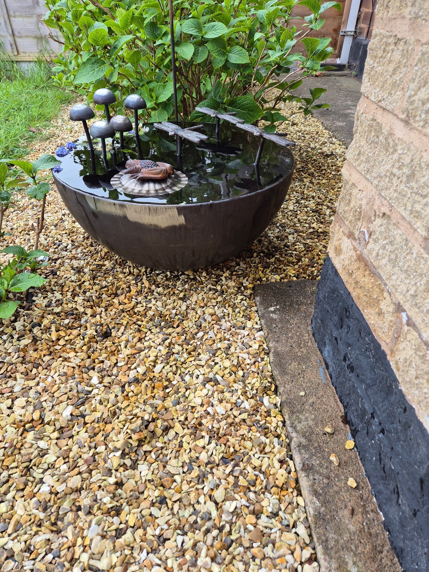 Metal Wildlife Pond 50cm | Garden Water Feature For Birds, Bees and Frogs | Rustic Steel Mini Pond | Outdoor Habitat For Wildlife
