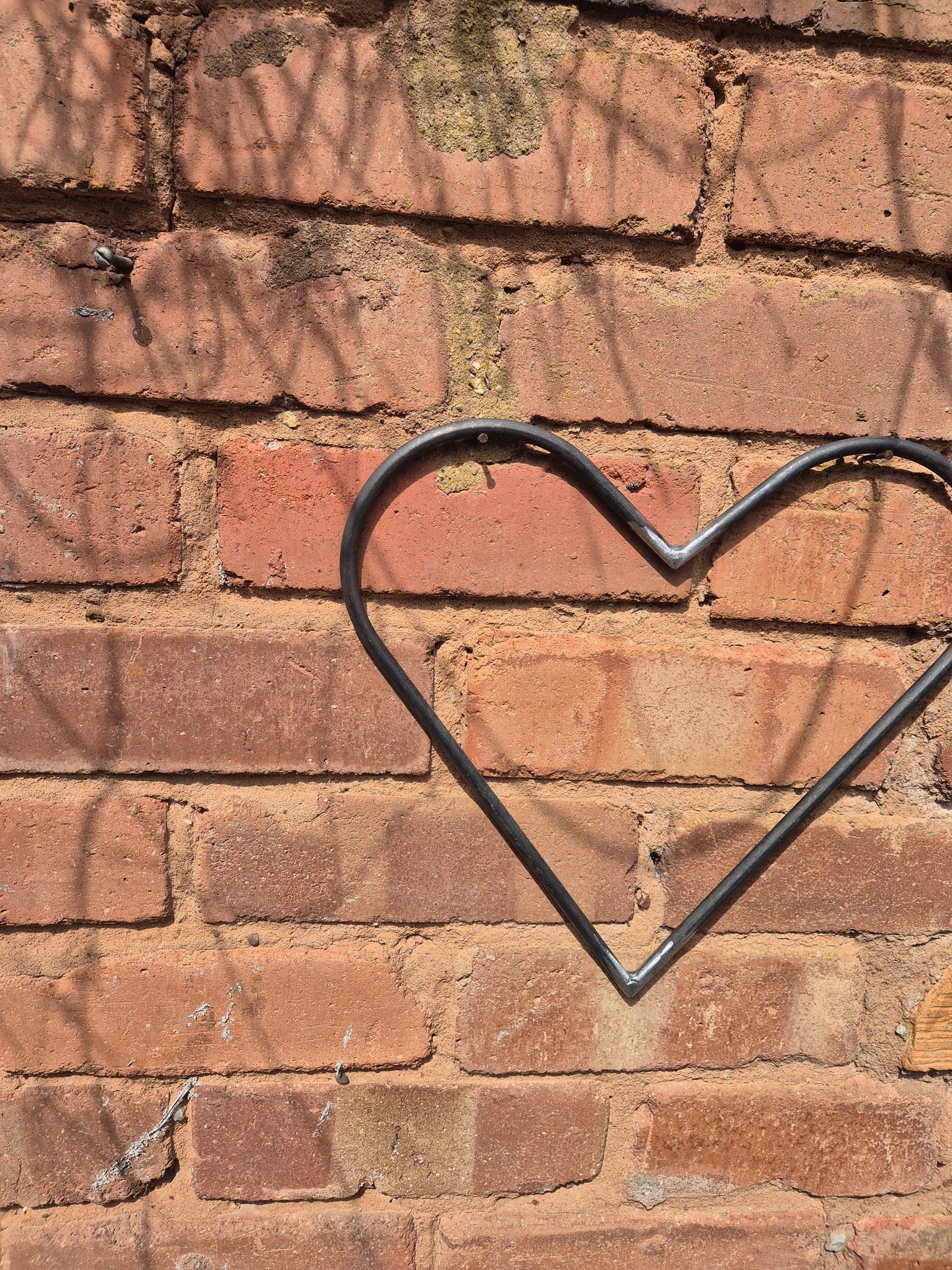 Rustic metal wall hanging heart set of 3