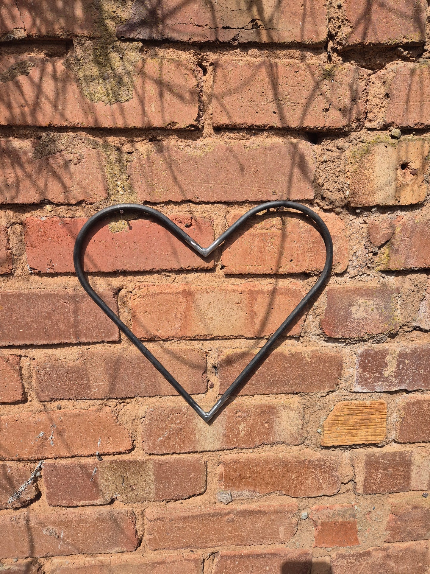 Rustic metal wall hanging heart set of 3