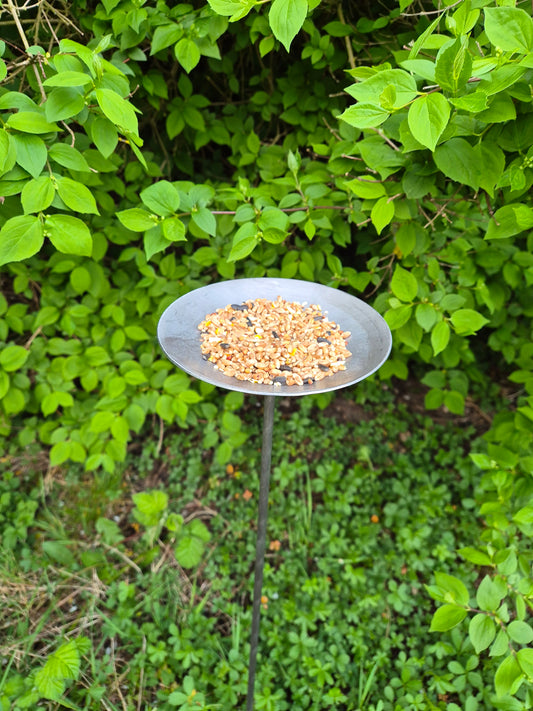 Handmade Metal Bird Feeder | Rustic Garden Decor | Bird Feeding Station for Songbirds